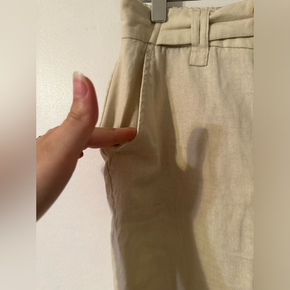 Sigrid Olsen Linen Pants with Built in Belt - Picture 4 of 8